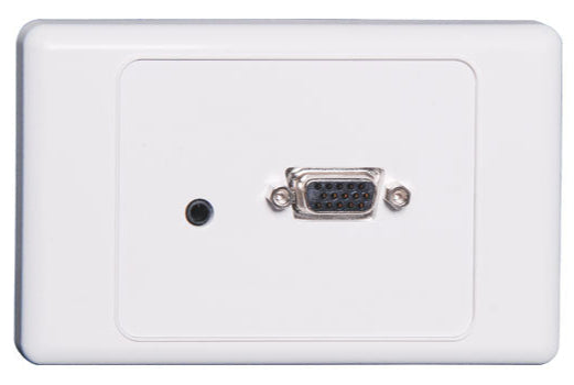 VGA + 3.5mm audio Wallplate Dual Cover - Plug Connections