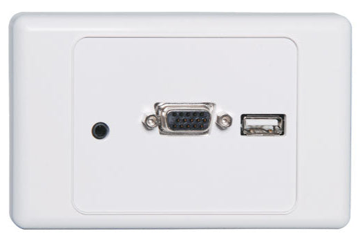 VGA Wallplate Dual Cover - Vertical Plug Connect
