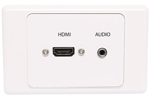 HDMI 3.5mm Single Wallplate Dual Cover with Flyleads