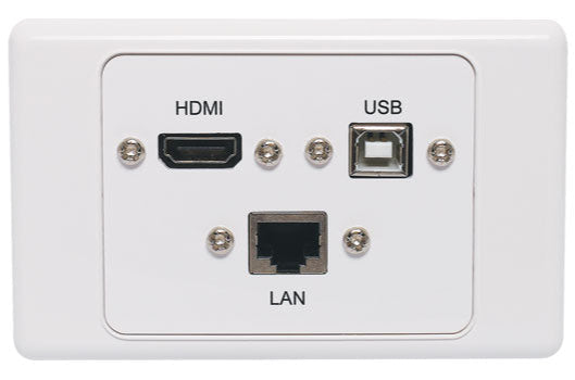RJ45 Cat6, USB Type B & HDMI Fly Lead Wallplate