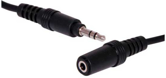 5m 3.5mm Stereo Plug to 3.5mm Stereo Socket Cable