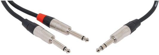 1.5m Cordial 6.35mm TRS to Dual 6.35mm TS Insert Cable