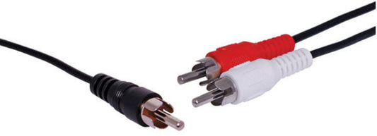 1.5m RCA Male to 2 RCA Male Cable