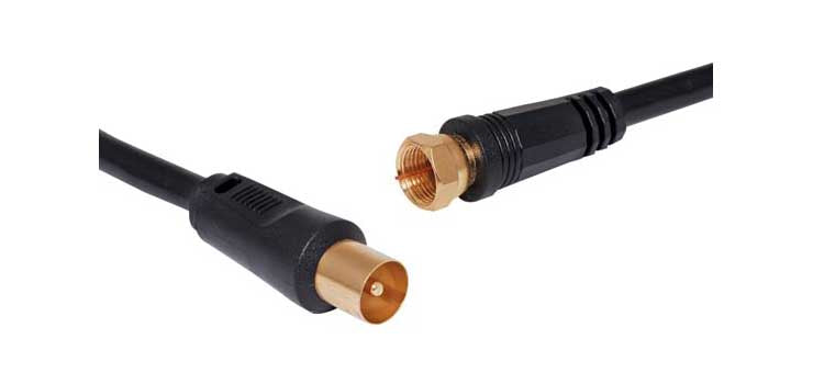 1.5m F Male to PAL Male TV Aerial Cable