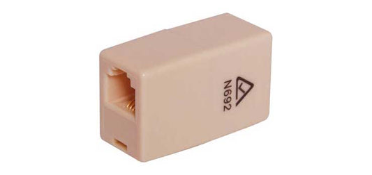 RJ14 Socket to RJ14 Socket 6P4C Telephone Adapter
