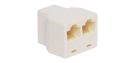 RJ45 Socket to 2 x RJ45 Sockets 8P8C Telephone Adapter