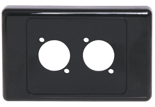 Black Wallplate For Dual D Series Connectors