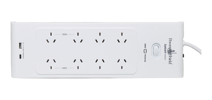 PSZ8U2 Zapguard Surge Protected 8 Way Power Board