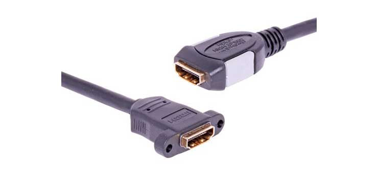 HDMI Socket to HDMI Socket 170mm Wallplate Fly Lead