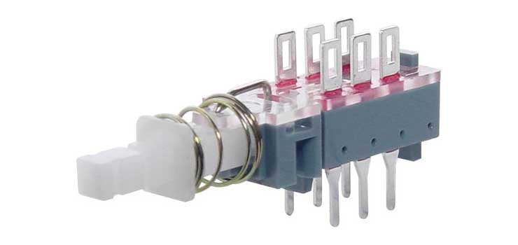 DPDT Alt. PCB Mount Pushbutton Switch