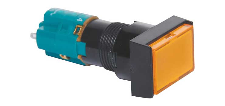 DPST Alt. Orange Illuminated Solder Tail Pushbutton Switch