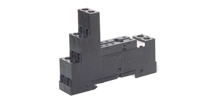 DPDT 10A DIN Rail Mount Relay Cradle Base