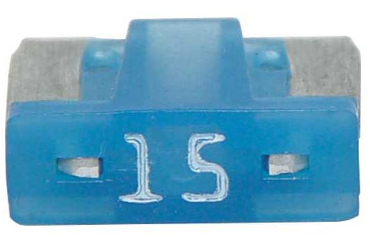 15A Blue Low Profile Mini Blade Fuse