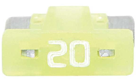 20A Yellow Low Profile Mini Blade Fuse