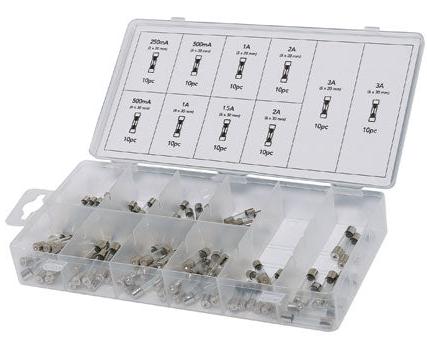 Glass Auto Fuse M205/3AG 0.25-3A Pack 100pc