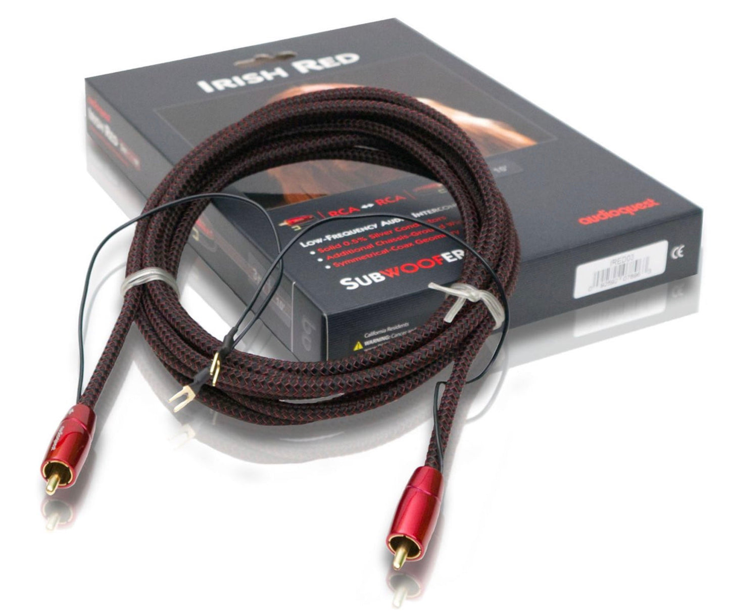 AudioQuest Irish Red Subwoofer Cable RCA-RCA  3M AQ-IRISHRED/3