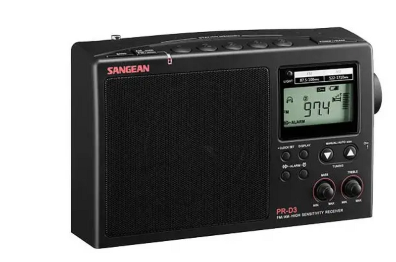Sangean PR-D3G Portable Radio with Long-Range Reception PRD3BK