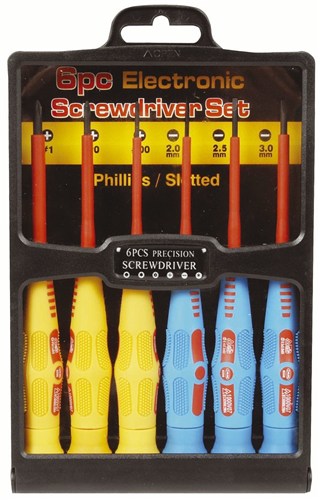 Screwdriver Set 6 Piece Precision Insulated TD2026