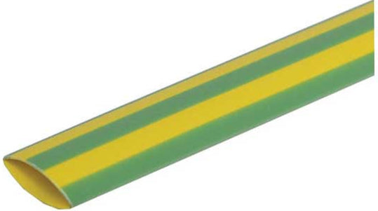 Green/Yellow (Earth) 10mm Heat Shrink Tubing 1.2m Length