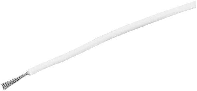 26AWG White Tinned Light Duty Hook Up Cable