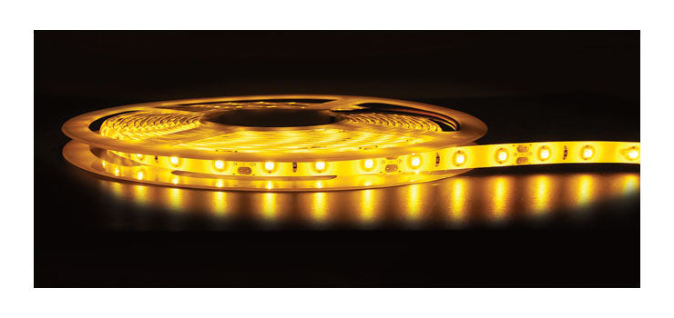 IP65 3528 Yellow 12 Volt LED Strip Light 5m