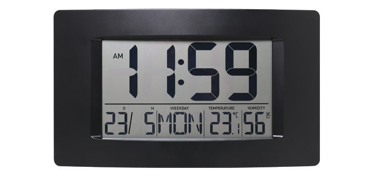 Jumbo Digital Wall Clock With Calendar & Thermometer