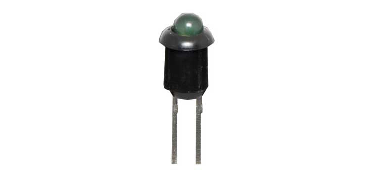 Green 30mcd 3mm LED With Bezel