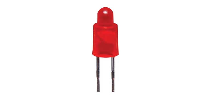 Red 6mcd 3mm Through Panel LED