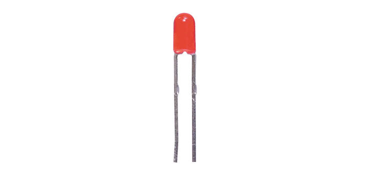 Red 12mcd 3mm Flangeless LED