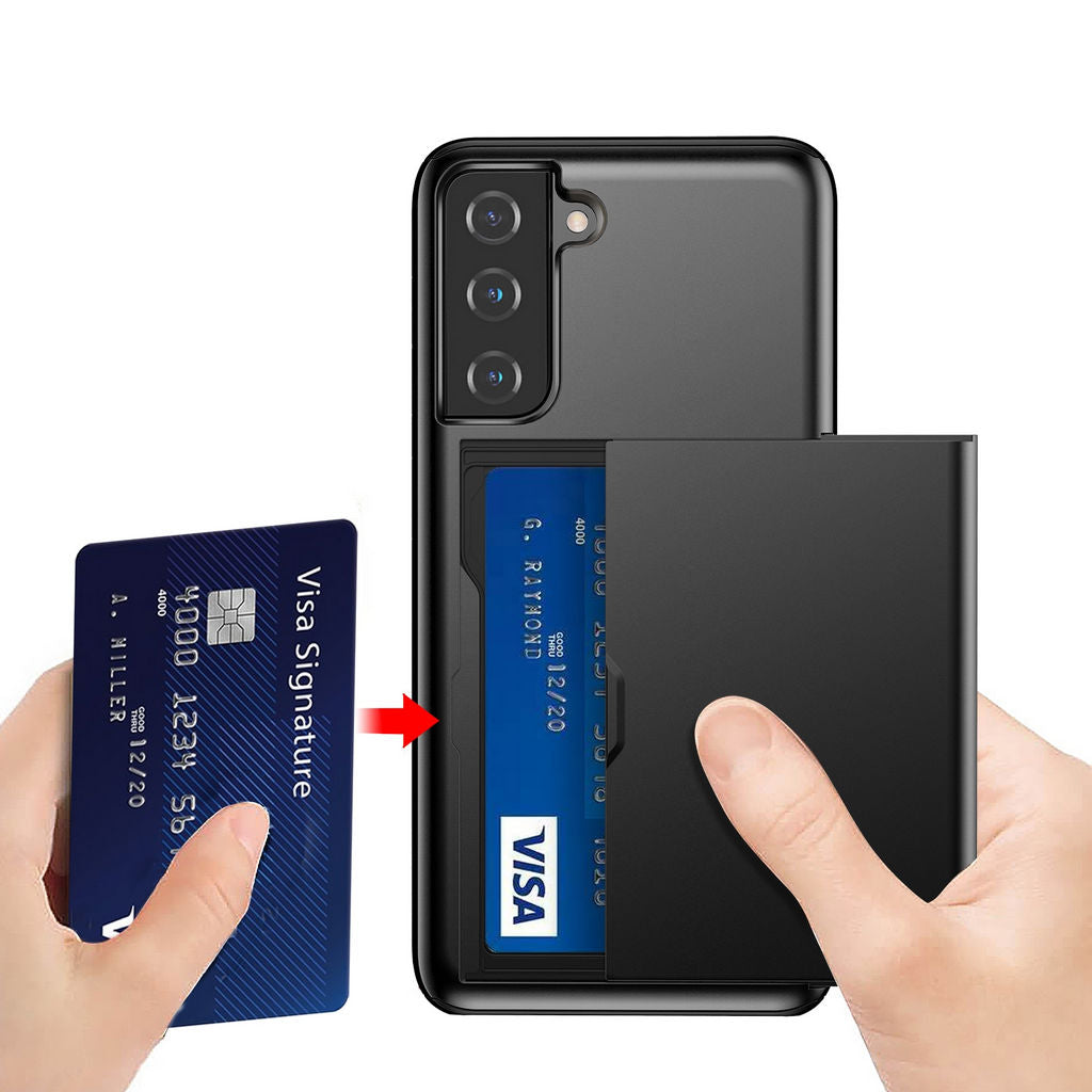 Samsung Galaxy S21+ 5G Tough Armour Protection Case With Card Holder - Black BPC6002-202