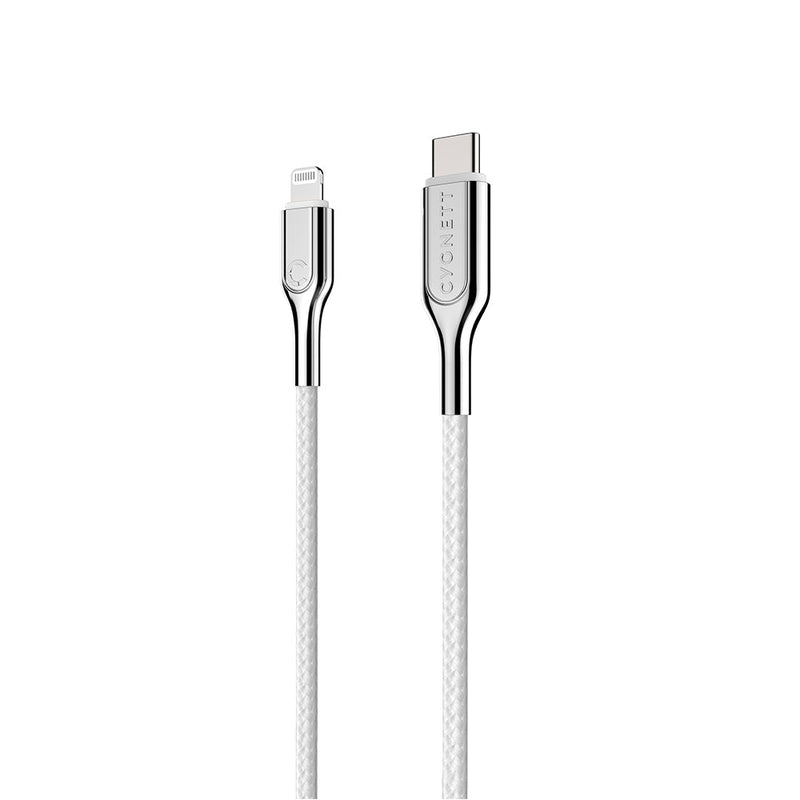 CYGNETT Armoured Lightning to USB-C Cable - White 2m CY2802PCCCL