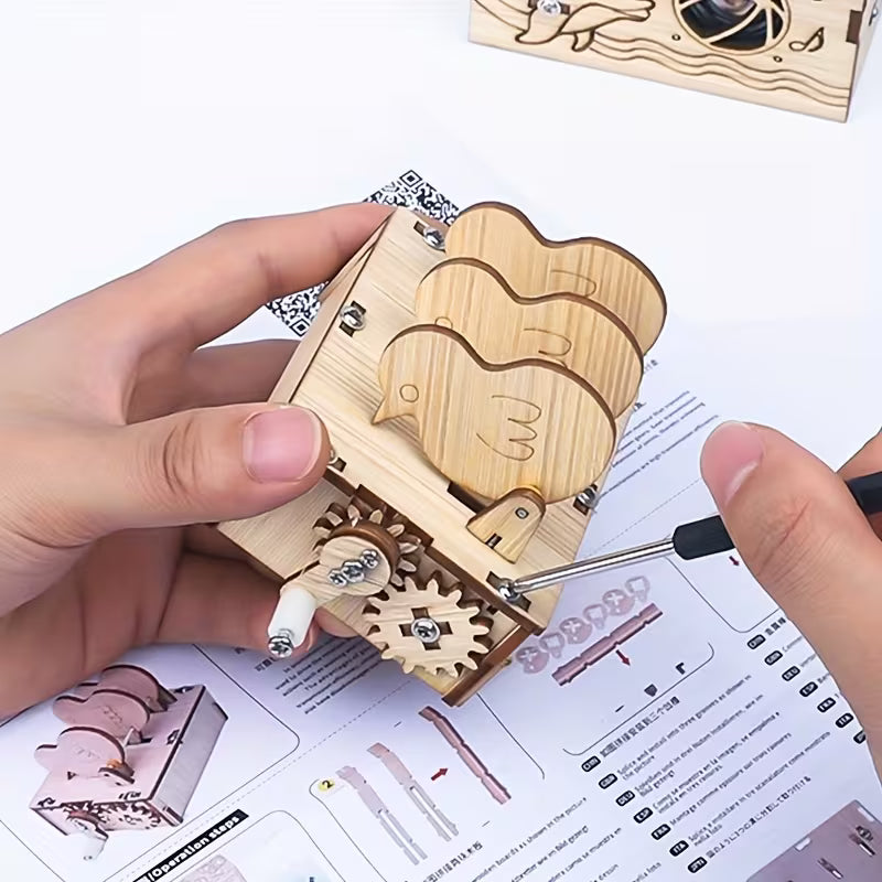 Wooden Kit - 3D Chicken Pecking Rice Puzzle Toy De1274544