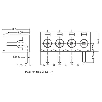 Pluggable Headers 6 Way 5.08mm Horiz. PCB Mount Pluggable Socket P2556