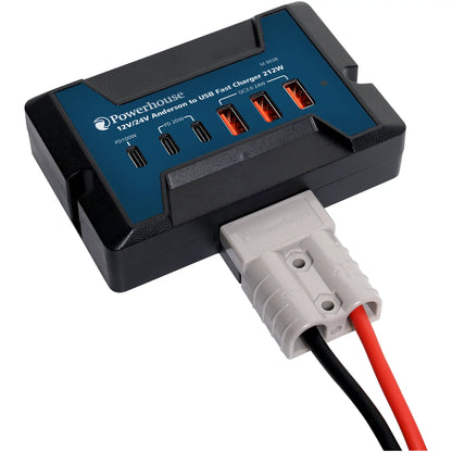 Car USB Charger 12V/24V Anderson to USB Fast Charger M8638