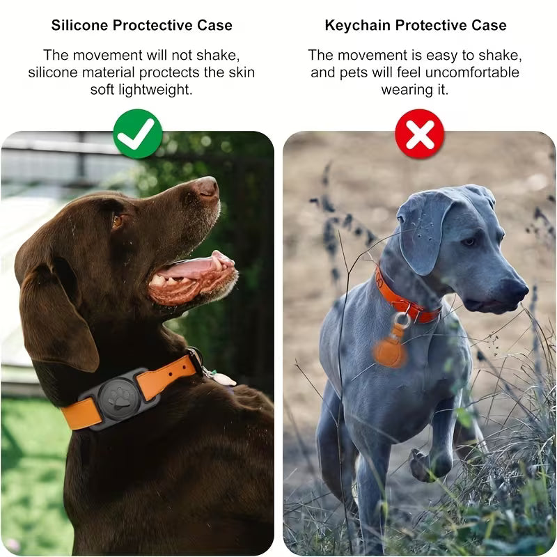Airtag Holder For Dog Collar Silicone Waterproof VU2904197