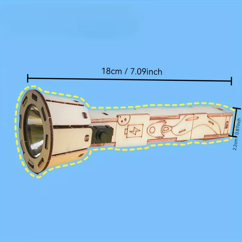Wooden Kit - 3D Torch Puzzle Battery Powered PK2542866