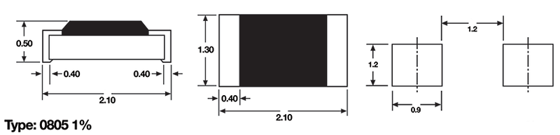 Resistor 160k .1W 1% 0603 Metal Film SMD PK 10 R1755