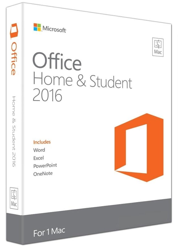 Microsoft Office Home & Student 2016 Medialess 1 License For Apple Mac Only (2989946)