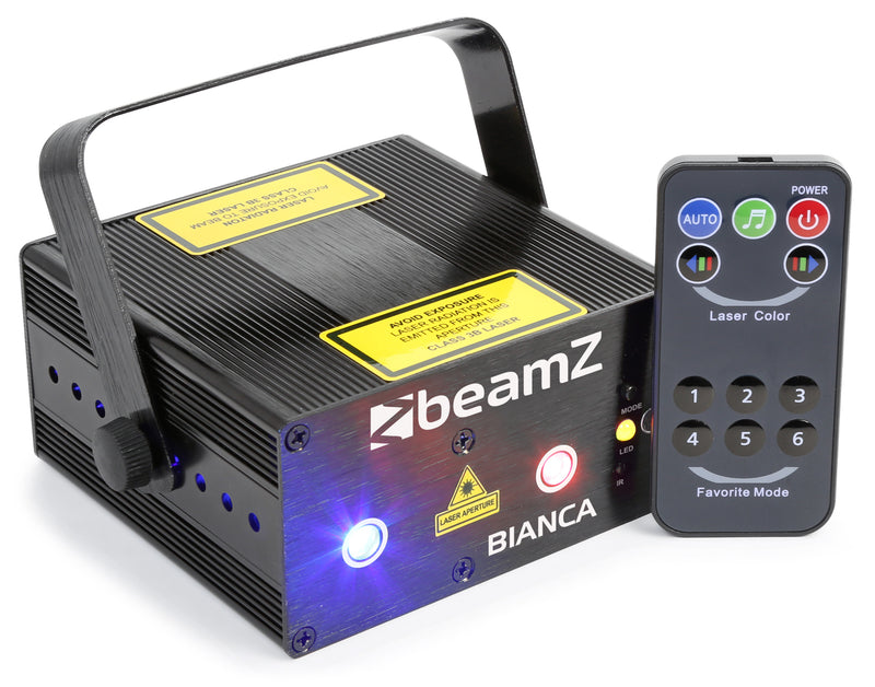 Beamz Double Laser 330mw Rgb Gobo Irc BIANCA