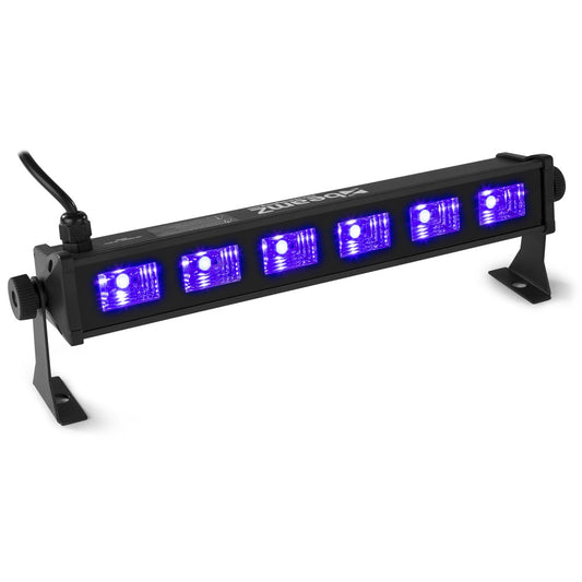 Beamz UV Led Bar 6x3w Mains Power BUV63