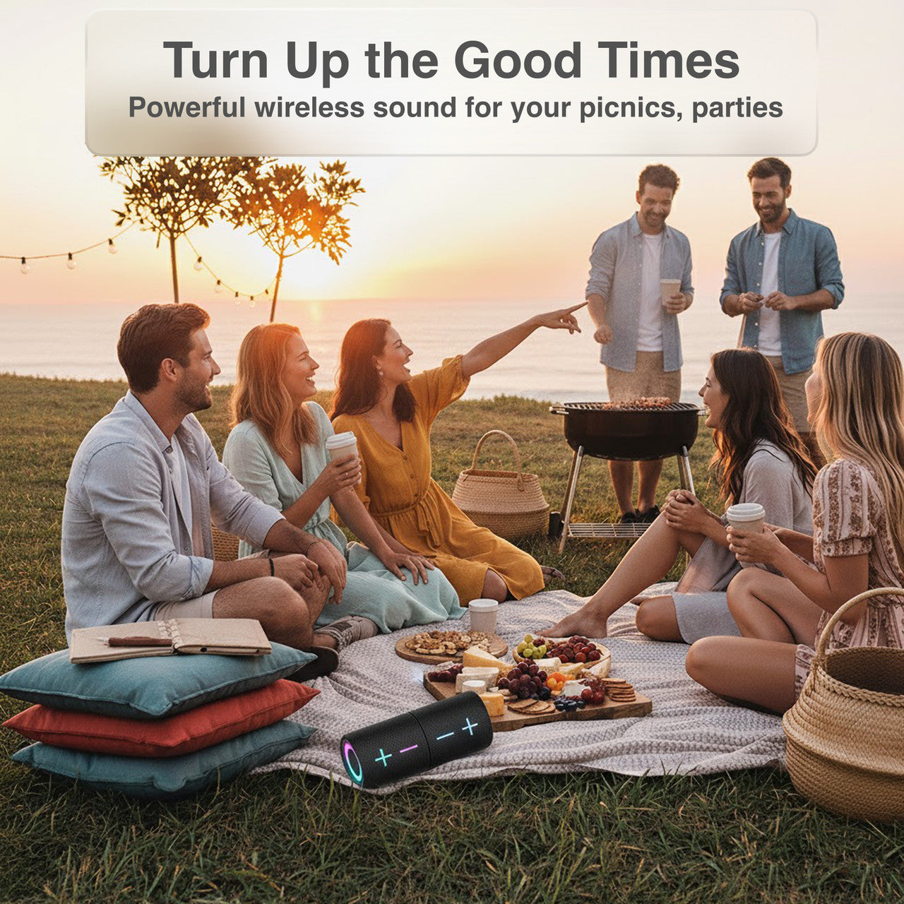 Laser Magnetic Bluetooth Pill Speaker Black SP-MA10BK-557