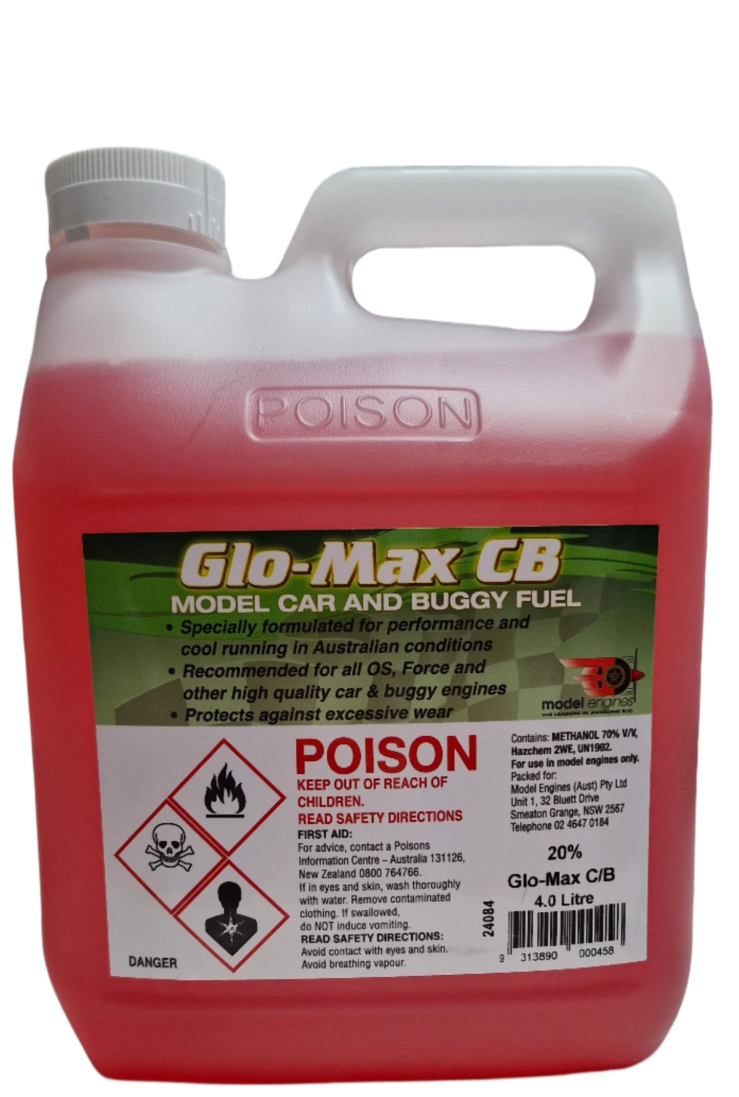 GLO-MAX CB FUEL 20% NITRO 4LT [GMCB2040] GMCB2040