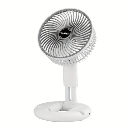 Fan Desktop USB Rechargeable, Foldable, Extendable, 3 Speed, White. PN1977867