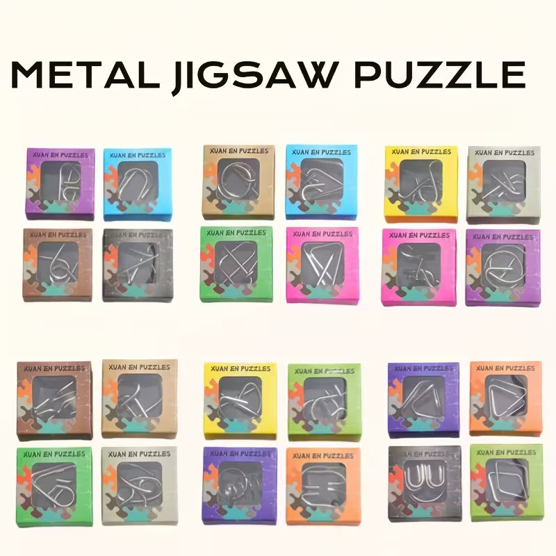 Metal Puzzle Brain Teaser Ring Unlocking Game QG5288627
