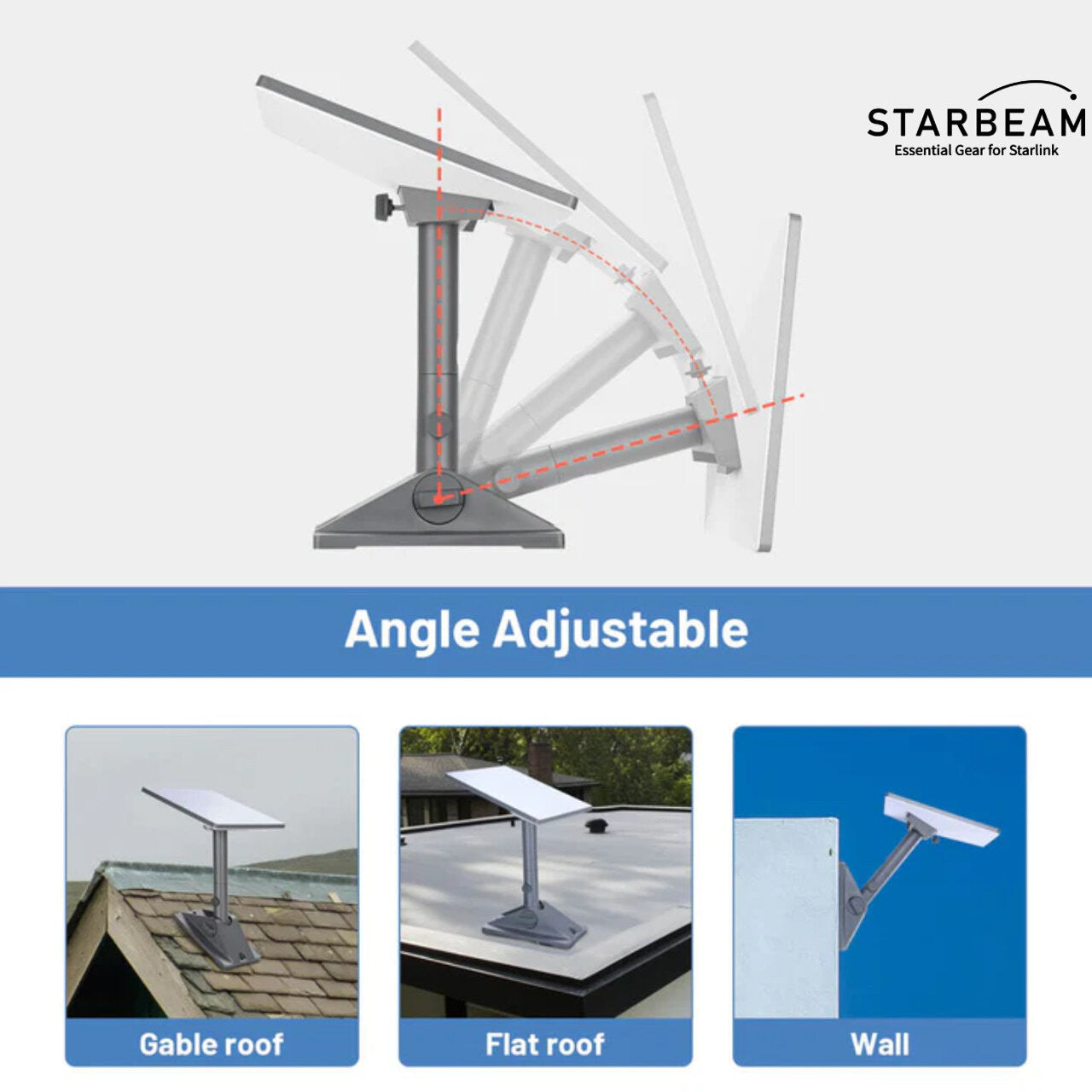 Starbeam Starlink Mini Roof Pivot Mount Waterproof SAT-SB-00111