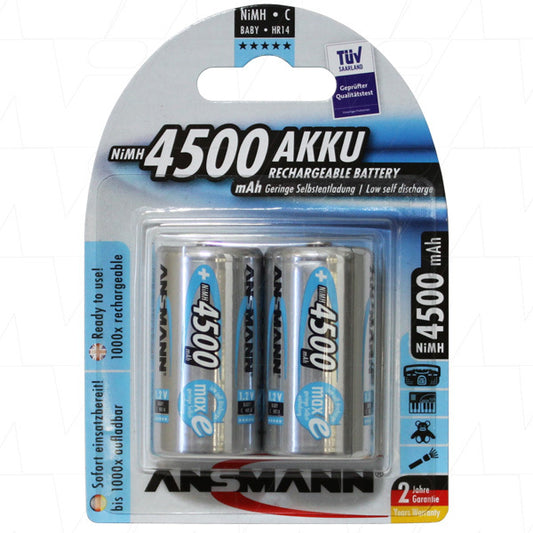 Battery Ansmann C Ni-mh 1.2v 4500mah 2pk 5035352-BP2