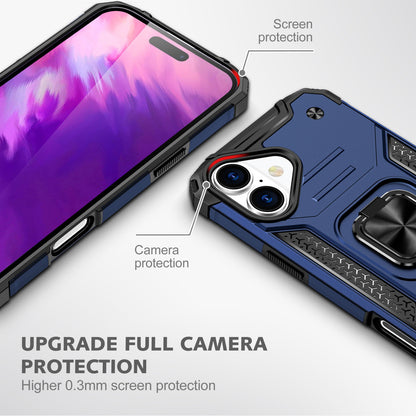 iPhone 16 Shockproof Heavy Duty Case Ring Holder Black IPH16P29BK