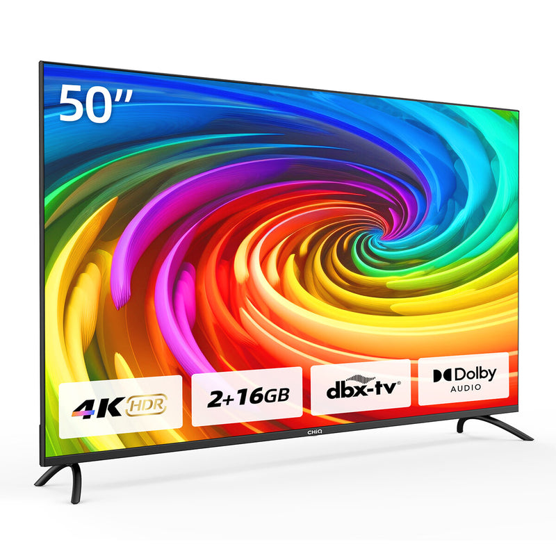 CHIQ 50" LED LCD 4K Smart Tv Netflix Youtube Google Tv HDMI 2.1 U50G7PG