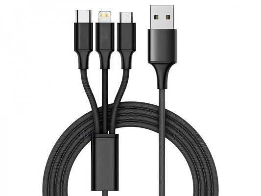 Multi Charging Cable, 3 In 1 Multiple USB Charger Cable 18 Cm USB3IN1