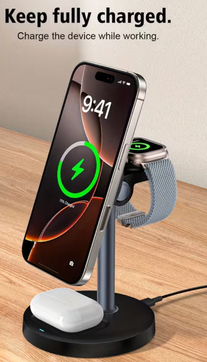 Wireless Charging Stand 15w 3in1 Ph/Watch/Ebuds TRJ897427B